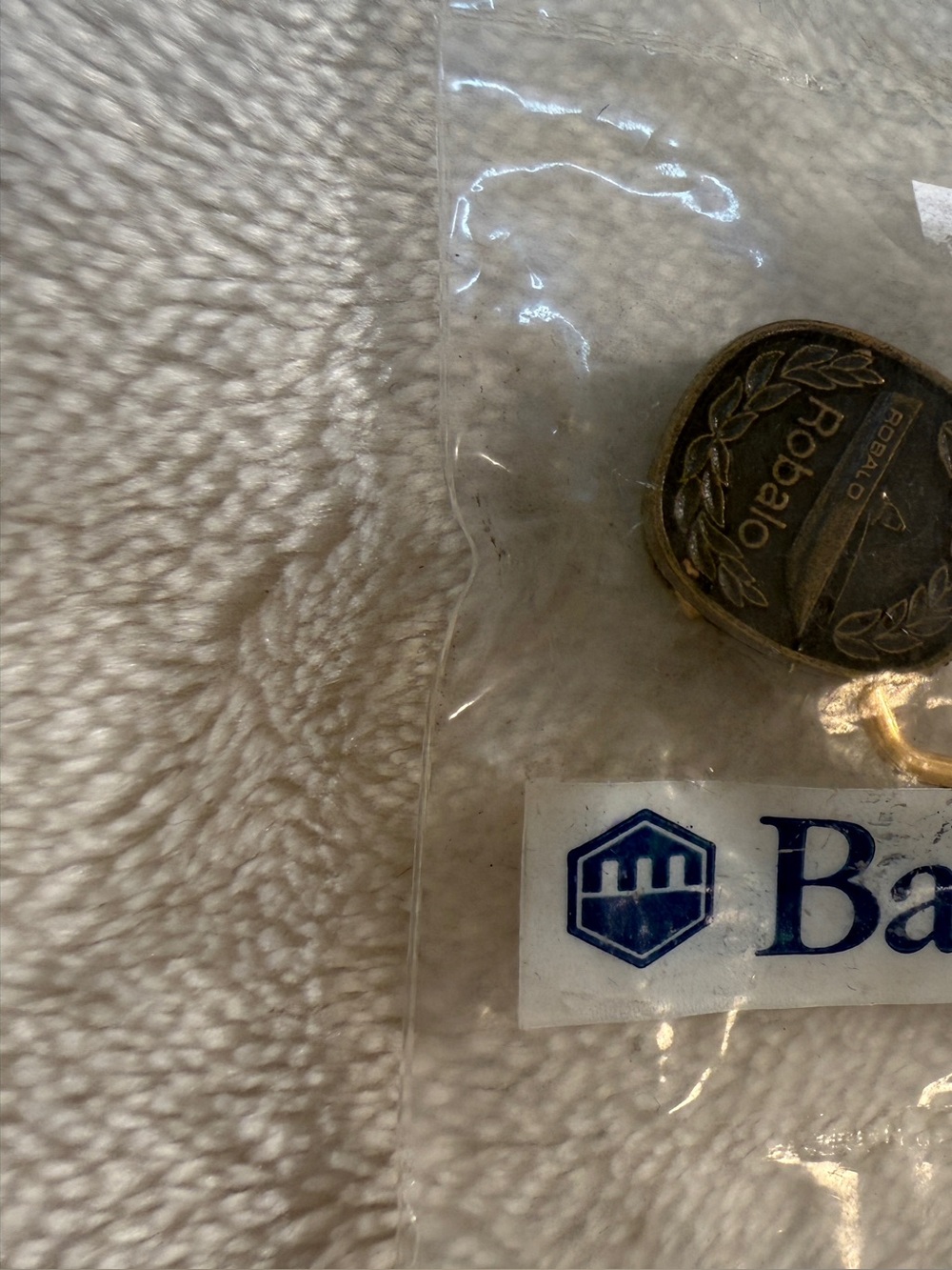 Vintage Robalo Boats Keychain by Balfour - NOS Brass Enamel Nautical Key Ring